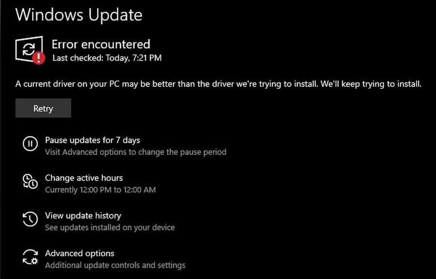 Windows 10 update