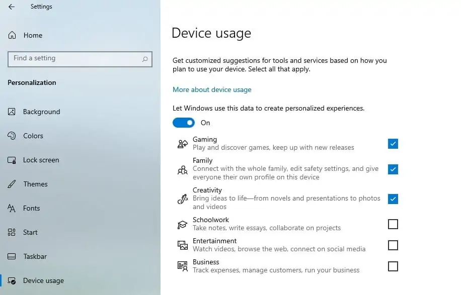 Windows 10 personalizar