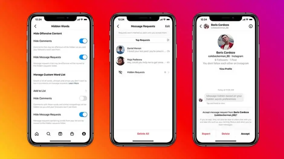 Instagram mensagens abusivas