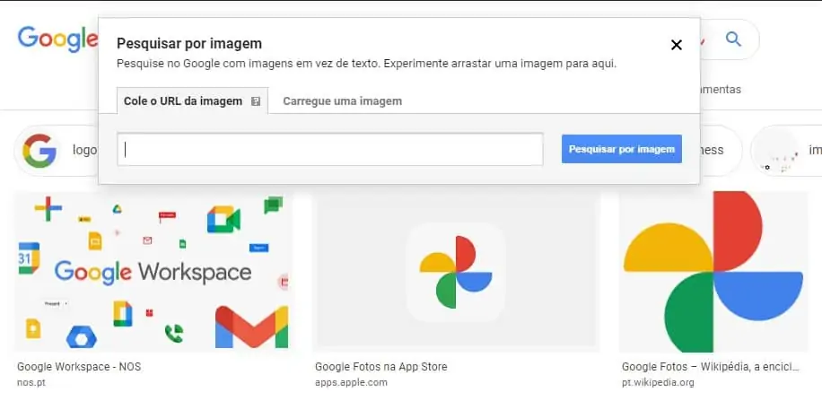 pesquisa inversa imagens Google
