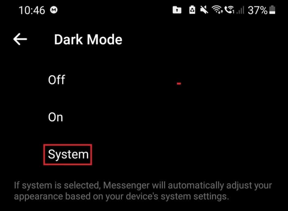 Facebook Messenger Modo Escuro