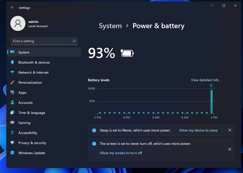 Windows 11 interior