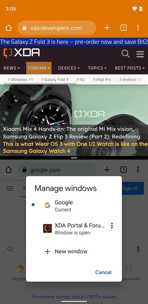 Chrome no Android 12