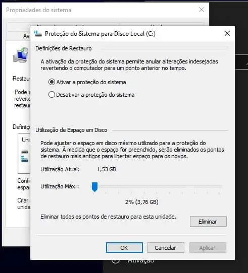 Windows ficheiros desnecessários