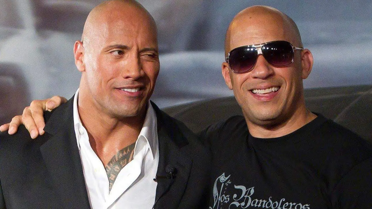 Vin Diesel e The Rock de costas voltadas! Filmes juntos? Não…
