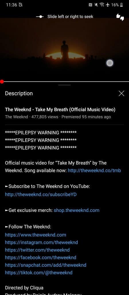 YouTube Android vídeos