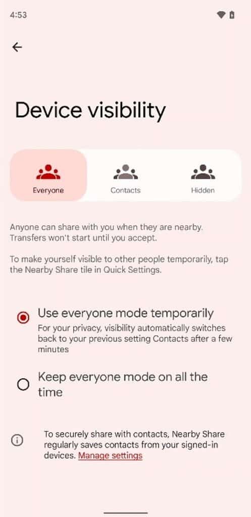 Nearby Share Google