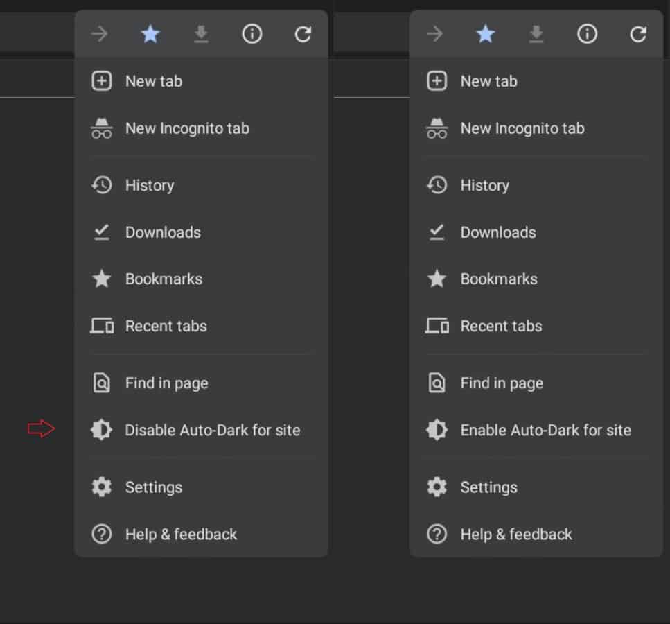 Chrome Android Dark Mode