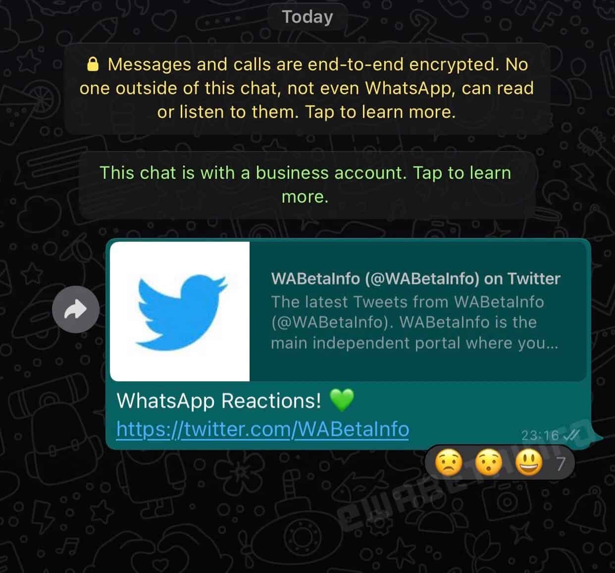 WhatsApp reagir