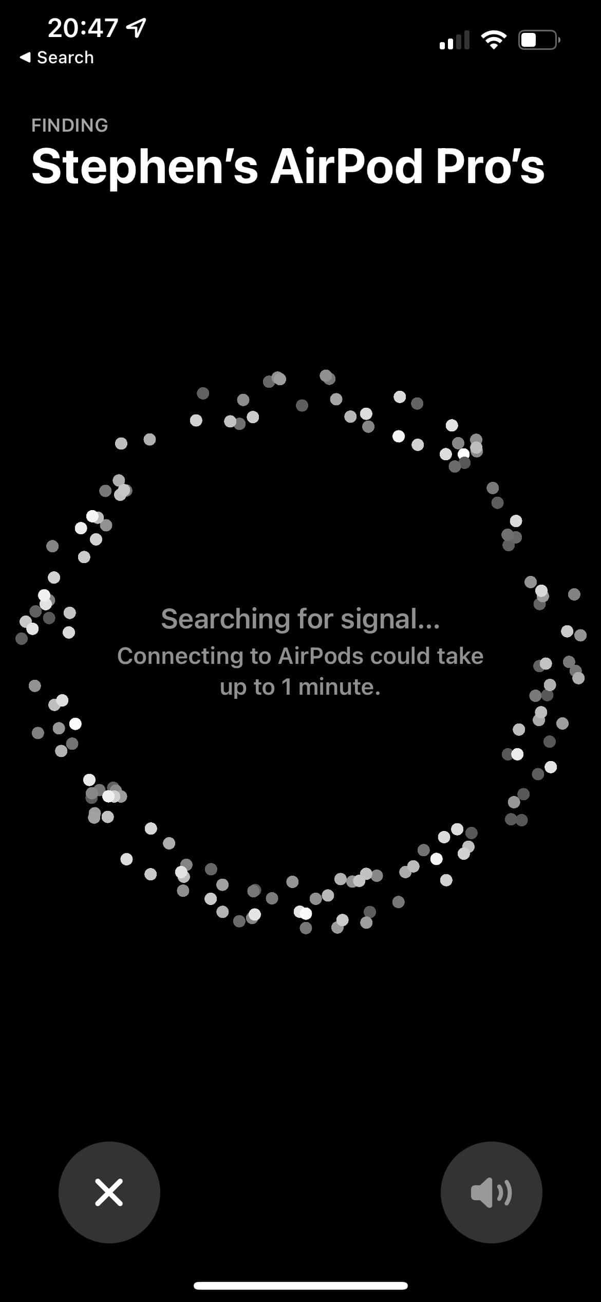 app Encontrar, iphone roubado desligado