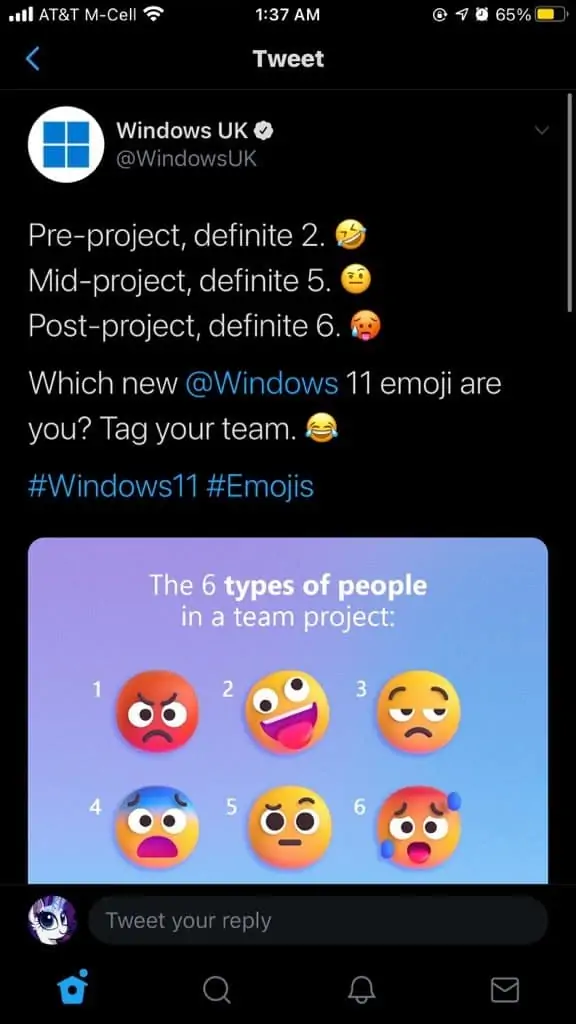 Windows 11 emoji