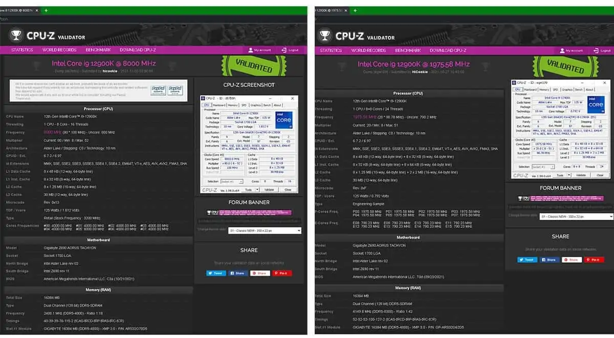 Gigabyte chegou aos 8GHz com um 12900K. Mas foi batota?