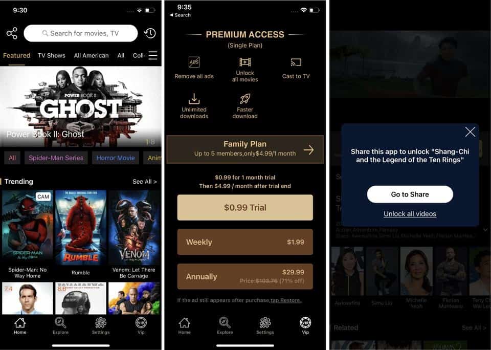 apps de streaming