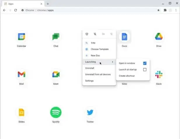 Chrome apps