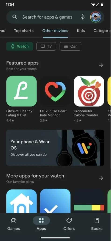 Google Play Store multi-dispositivos