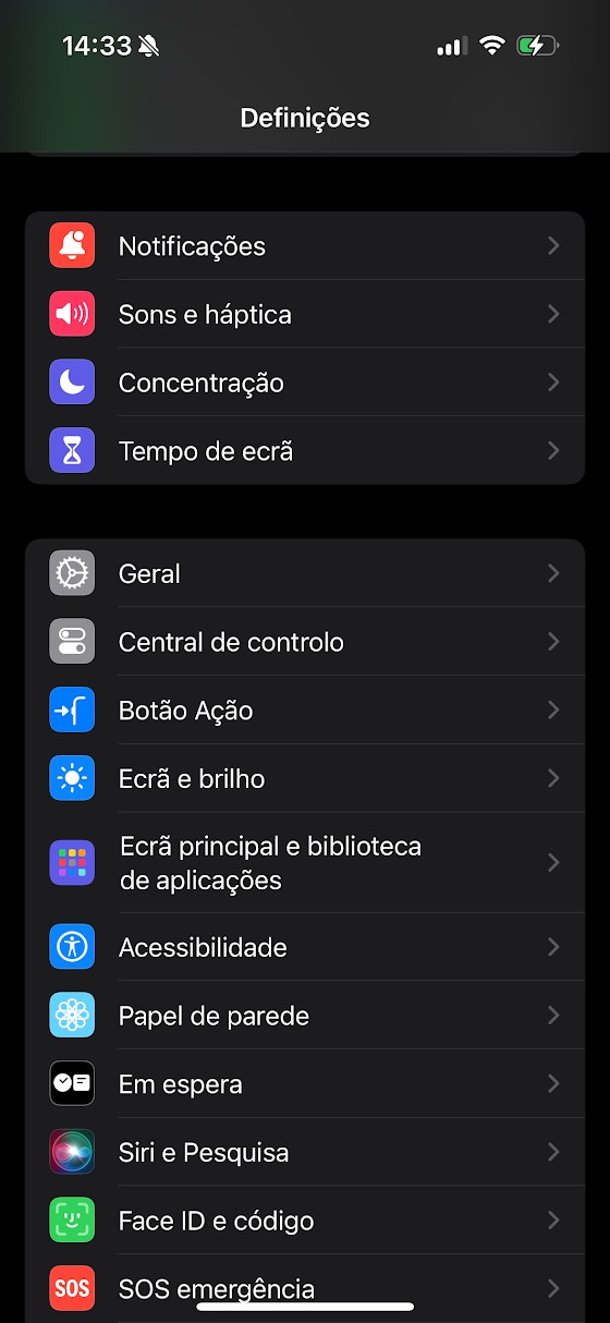 iPhone ativar função