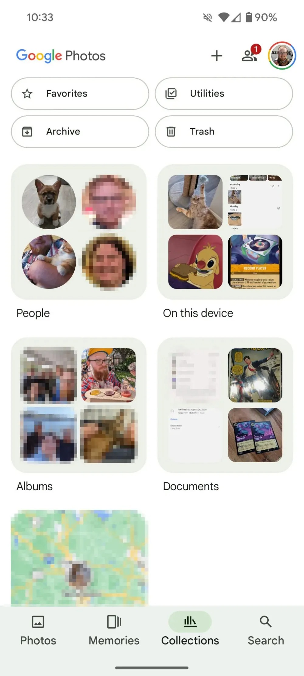 Google Fotos secção